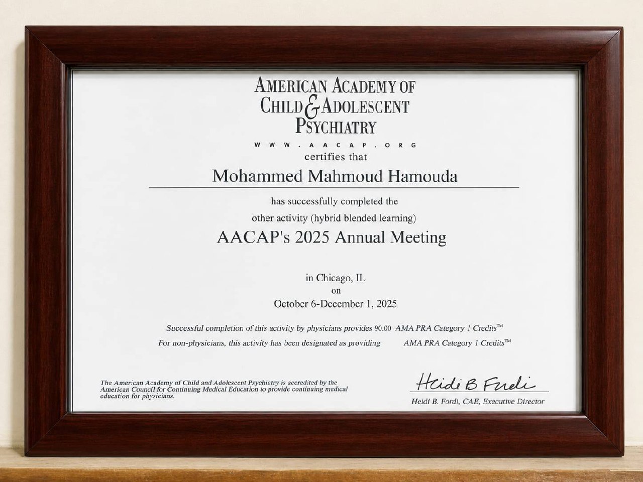 الأكاديمية الأمريكية لطب نفس الأطفال والمراهقين/AMERICAN ACADEMY OF CHILD & ADOLESCENT PSYCHIATRY